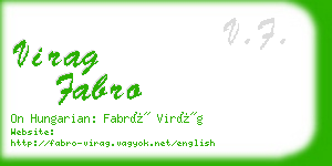 virag fabro business card